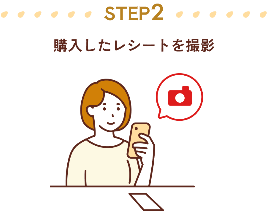 STEP2｜購入したレシートを撮影