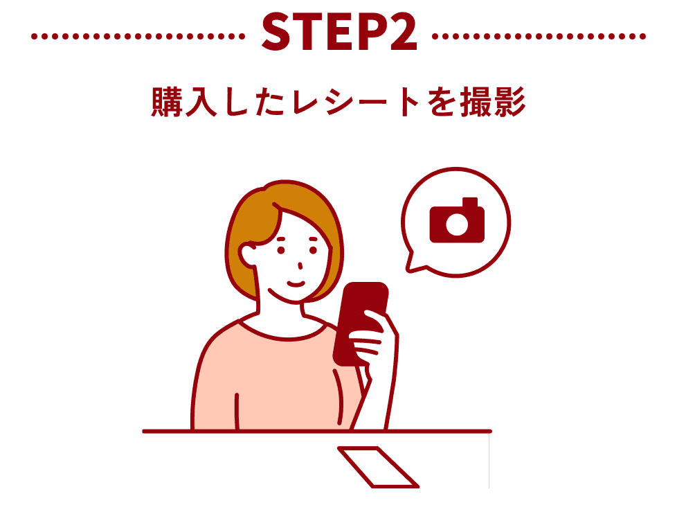 STEP2：購入したレシートを撮影