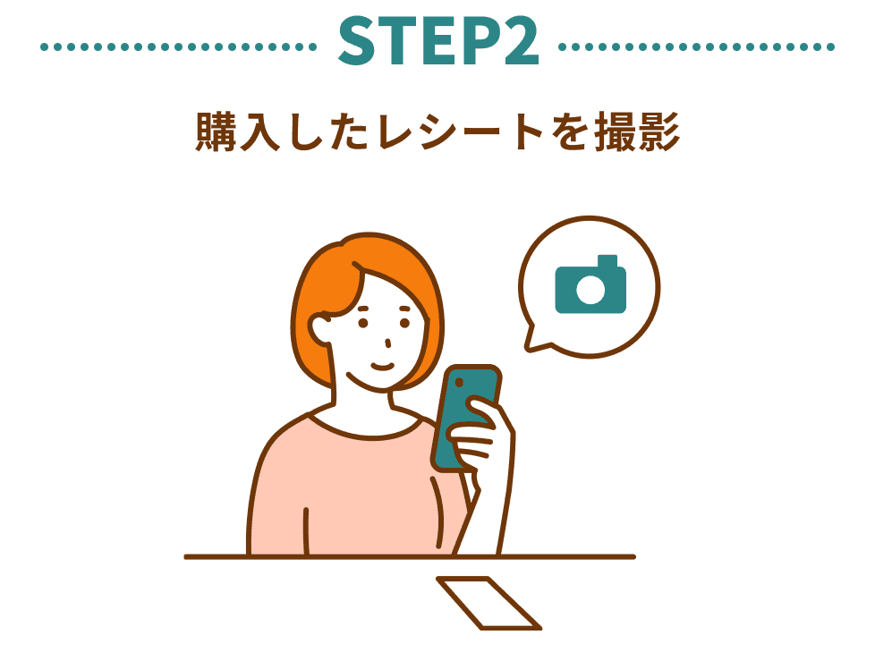 STEP2：購入したレシートを撮影
